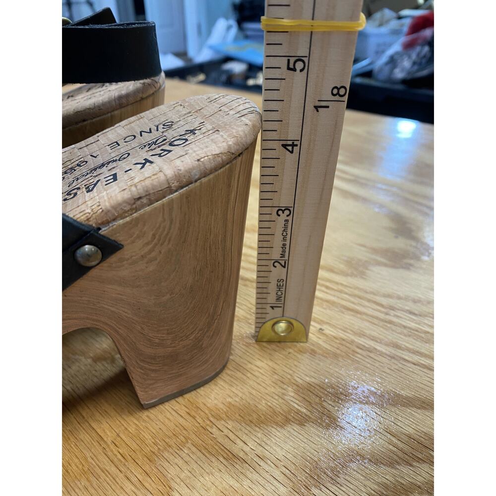 Kork-Ease Darby Sandals Women 11M Black Studded Leather Ankle Strap Slide Casual - Picture 5 of 7